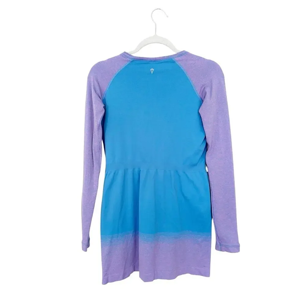 ivivva Lululemon Officially Awesome Long Sleeve Dress Blue/Purple Size 14 EUC